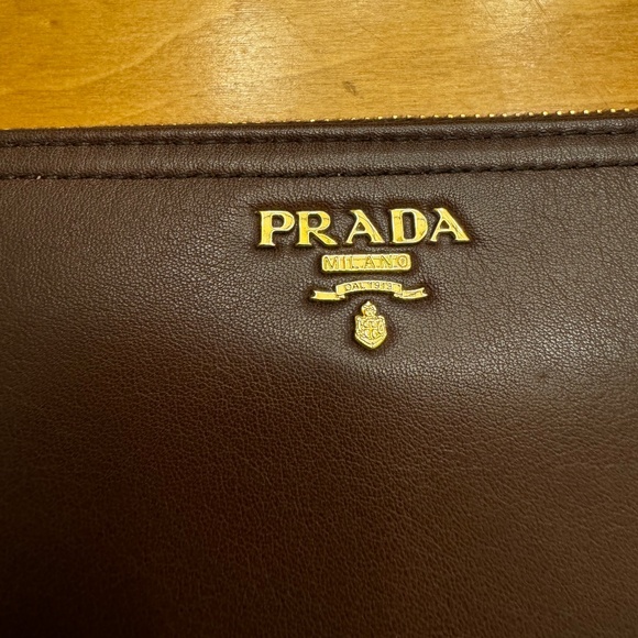 NWT Prada Large Leather Wallet - Brown - Picture 3 of 7